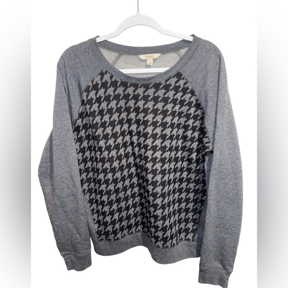 Decree Sweaters - Decree womens Black and Gray Houndstooth Sweater Pullover Size XL